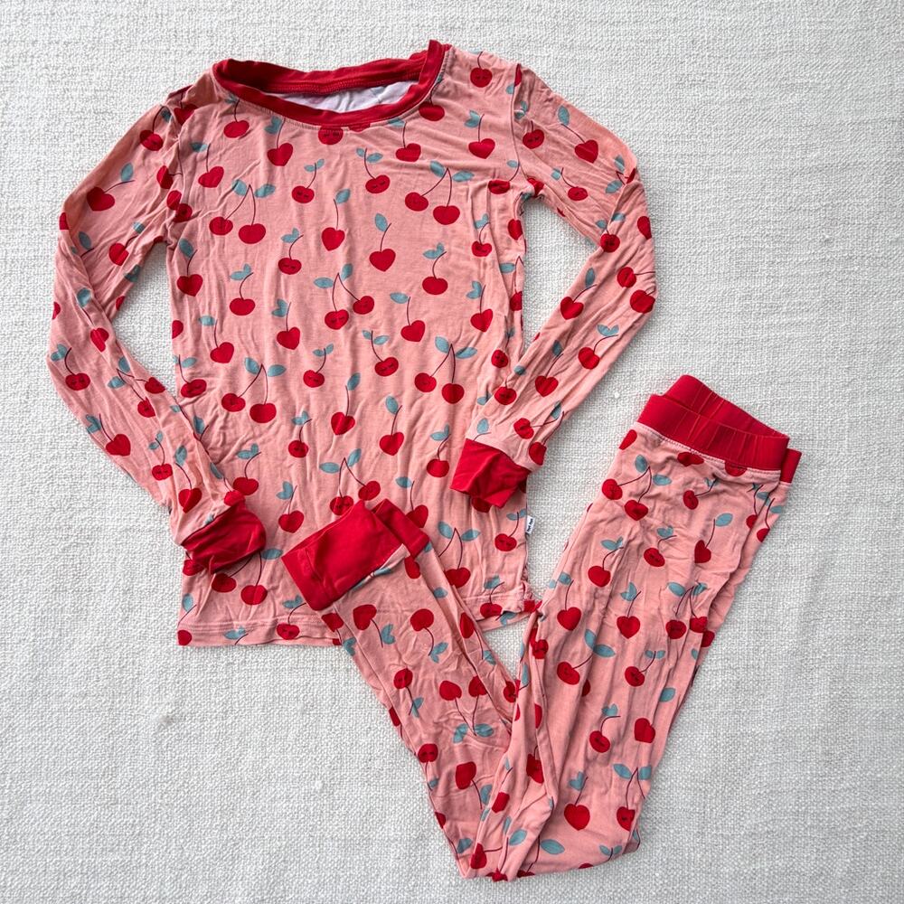 Little Sleepies Cherry On Top Two-Piece Bamboo Viscose Pajama Set VGUC 5/6